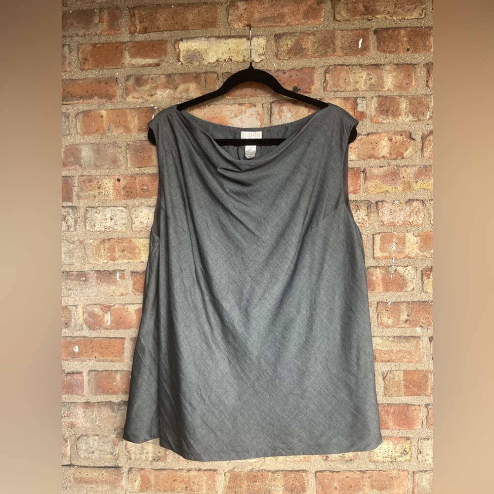 Elizabeth by Liz Claiborne Rayon Wool Draped Neck Sleeveless Blouse🖤